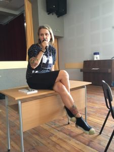 vestoteva2106182 Журналистката Весела Тотева на 20 юни разказа историята си на бивш наркозависим пред ученици от средните училища в община Ловеч