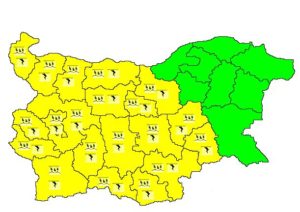 jaltkod306191 Област Ловеч с „Жълт“ код за интензивни валежи и гръмотевични бури