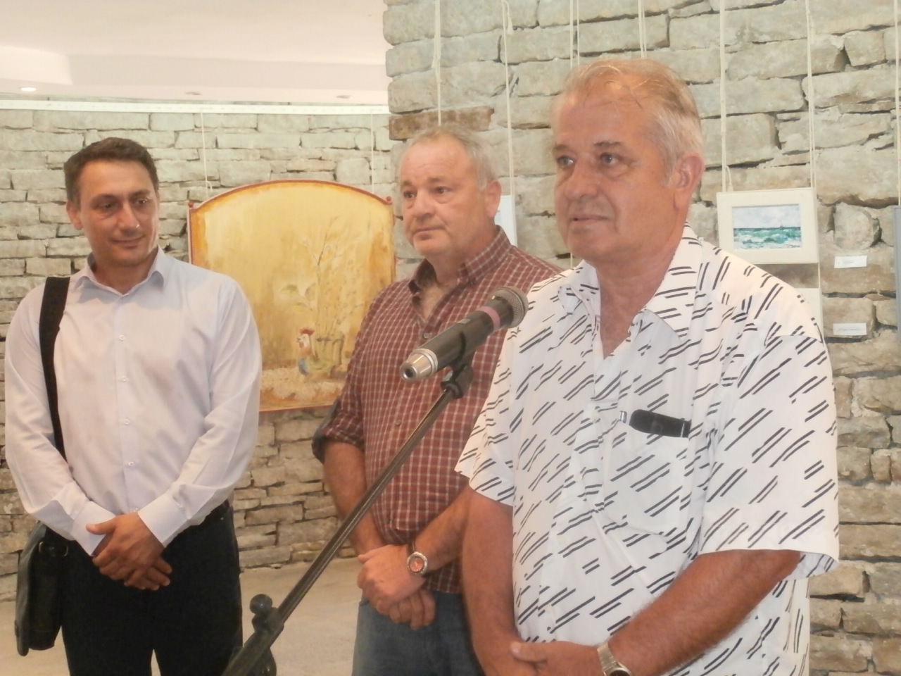 izlojba1008181 92 живописни миниатюри са събрани като в кристална решетка в рамките на новооткритата на 8 август изложба на Петьо Начев от Видин.