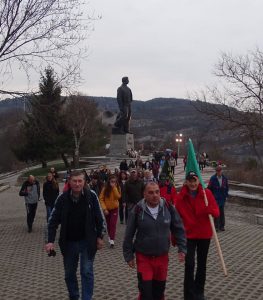 01 Начало на Похода Ловеч Къкринско ханче на ТДСтратеш "По последните свободни стъпки на Левски" - поход в почит на Апостола, 19 февруари, 2020 г.
