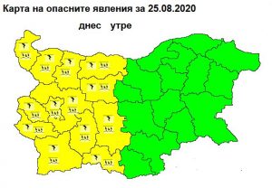 jalt kod 2508201 Жъкт код за гръмотевични бури и валежи е обявен за област Ловеч. Възможни са градушки