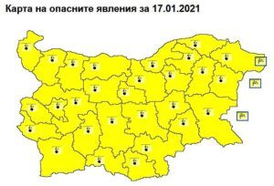 jalt kod 1701211 За днес е обявен жълт код за област Ловеч