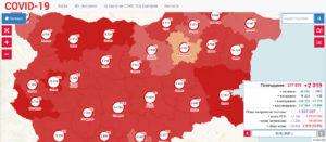 covid map 1403211 Неделна доза Covid-19: Новодиагностициран е ученик от първи клас от гр. Ловеч, паралелката и трима учители са поставени по карантина