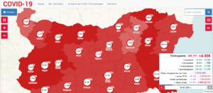 covid map 1903211 Две паралелки ученици в Ловеч ще бъдат поставени под карантина. Има заразени учители и ученици.
