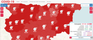 covid map 2603211 Област Ловеч вече е в тъмно червената зона! Новите случаи отново се увеличават