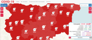 covid map 3003211 По данни на РЗИ Ловеч, новите случаи на Covid-19 в областта са 71, 21 човека са  хоспитализирани. Има заразени медици и пациенти от Първо женско отделение