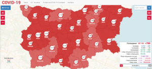 covid map 2504211 На 24 април на територията на Област Ловеч са диагностицирани 11 нови положителни случая за COVID-19, от които 2 лица са хоспитализирани