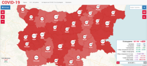 covid map 2604211 5 нови положителни случая за COVID-19 в област Ловеч, от които 2-ма са хоспитализирани