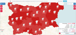 covid map 804211 В област Ловеч са диагностицирани 53 нови положителни случая за COVID-19, от които 16 души са хоспитализирани. Починали са четири човека