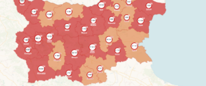 covid map 1905211 17 нови случая, 6 са приети в болнични заведения. Диагностицирано е дете на 7 г. от с. Гложене – ученик в първи глас в гр. Тетевен