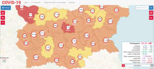 covid map 2505211 В област Ловеч 3 нови положителни случая за COVID-19, от които 2-ма са хоспитализирани. Двама мъже от с. Радювене и Тетевен са починали
