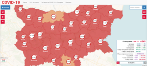 covid map 705211 Нодиагностицираните случаи в област Ловеч са 8, от които 5 лица са хоспитализирани