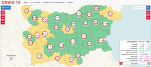 covid map 2806211 Към 27.06.2021 година в област Ловеч е регистрирана 14 дневна заболяемост от COVID-19 от 15,5 на 100 хил. население