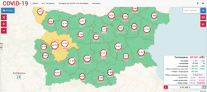 covid map 1307211 Снижението на заболяемостта в област Ловеч е трайно и регистрираните случаи за в област Ловеч през последната седмица 05.07.2021 година – 11.07.2021 година включително са само 2, при 6 за предходния 7-дневен период