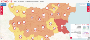 covid map 1208211 Регистрираната 14-дневна заболеваемост за област Ловеч към 11 август е 77,5 на 100 хиляди население, съобщават от РЗИ.