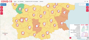 covid map 608211 1 4 от общо 8 нови случая на Covid-19 в област Ловеч са регистрирани в с. Чавдарци, като има заразено и дете
