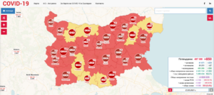 covid map 2309211 Активните случаи хора с Covid-19 в област Ловеч са 375, от които 260 на домашна изолация и лечение и 115 хоспитализирани