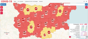 covid map 2709211 Четирима са починали през денонощието в област Ловеч от усложнения свързани с Covid-19