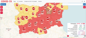 covid map 309211 За денонощието в област Ловеч са диагностицирани общо 24  случая с Covid-19, хоспитализираните са 6