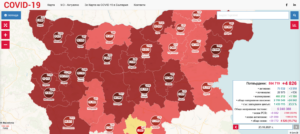 covid map 2310211 Много от новодиагностицираните са от селата в област Ловеч. Активните случаи в областта са 878, 177 хоспитализирани