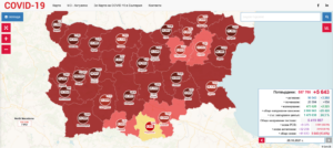 covid map 2810211 186 жители на област Ловеч са хоспитализирани, диагностицирани с Covid-19 за вчера са 54 случая