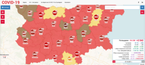 covid map 710211 111 са хоспитализираните в болници в област Ловеч. Под карантина са 819 човека
