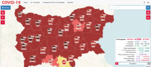 covid map 1011211 Още една група в детска градина в Ловеч е под карантина. Новите случаи са 71