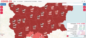 covid map 41121 1 В област Ловеч са диагностицирани 110 души. Регистрираната 14-дневна заболеваемост към 03.11.2021 е 775  на 100 хил.население