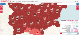 covid map 511211 Диагностицирани са 23 положителни лица от Дом за стари хора гр. Априлци