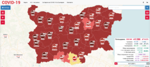 covid map 911211 Две групи от детски градини в Ловеч и Луковит са поставени под карантина. Първо мъжко отделение на ДПБ Ловеч също е карантинирано