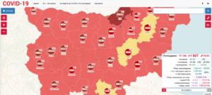 covid map 1012211 Активните случаи в област Ловеч са 568, от които 430 на домашна изолация и лечение и 138 хоспитализирани