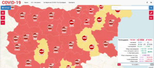 covid map 1512211 Карантинирана е група от детска градина в Ловеч по повод положитетелен учител