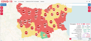 covid map 2312211 На територията на Област Ловеч са диагностицирани 32 случая с Covid-19. Хоспитализираните са 12