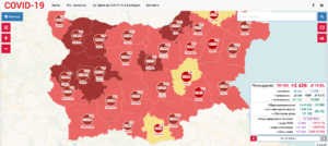 covid map 712211 3 паралелки в троянски училища са карантинирани. Новите случаи в област Ловеч са 44, хоспитализираните са 16