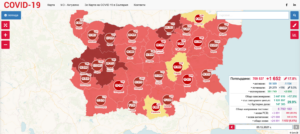 covid map 912211 На 08 декември 2021 на територията на Област Ловеч са диагностицирани 30 души. Хоспитализираните са 13