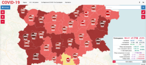 covid map 1001221 17 новозаразени в неделя в област Ловеч. Активните случаи в областта са 638, 108 са в болници, под карантина са 1069 човека