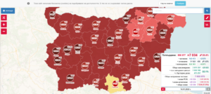 covid map 1401221 Диагностицирани са 4 ученика от Ловеч и 2 от Троян. Децата от паралелките ще бъдат карантинирани като контактни