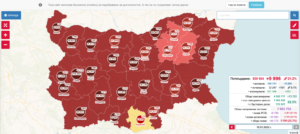 covid map 1801221 71 са новите случаи в община Троян, 69 в община Ловеч. Регистрираната 14-дневна заболеваемост за Област Ловеч към 17.01.2022 е  821 на 100 хил.население