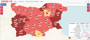 covid map 701221 В област Ловеч 48 нови случая на Covid-19, паралелка в Ловеч е под карантина, 1 положителен случай в Дом за стари хора в с. Сливек