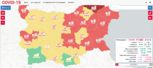 covid map 2903221 Двама учители от Ловеч и един от Троян са с Covid-19. Не се налага да бъдат карантинирани ученици