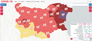 covid map 703221 В област Ловеч са диагностицирани с Covid-19 общо 8 случая, 8 от тях са хоспитализирани