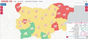 covid map 504221 Двама санитари от болниците в Ловеч и Луковит са сред новите 22 случая на Covid-19 в област Ловеч