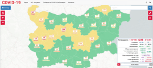 covid map 305221 Регистрираната 14-дневна заболяемост от COVID-19 за Област Ловеч до 02.05.2022г. включително е 138 на 100 хил. население, при 128 на 100 хил. население за предходната седмица