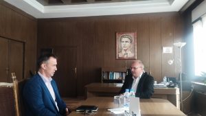 ou mvr 1004241 Областният управител на Ловеч Виктор Стойчев проведе среща с новоназначения временно на длъжността директор на ОД на МВР Ловеч, старши комисар Дончо Манов