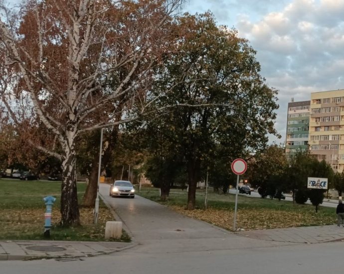 zabrana kirkov 1510241 Счупена антипаркинг скоба и неспазване на забраната за движение на алеята пред СУ „Тодор Кирков“