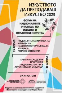 prepodavane 2604251 ИЗКУСТВОТО ДА ПРЕПОДАВАШ ИЗКУСТВО 2025 - форум с кауза, който ще се проведе в Национално Изложение Орешак и Туристически информационен център гр. Троян