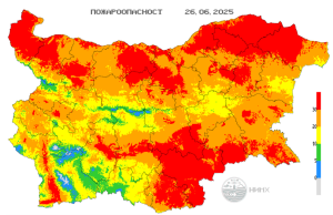 opasno vreme 2506251 Оранжев код за горещо време в област Ловеч на 26 юни: температурите ще достигнат до 39°