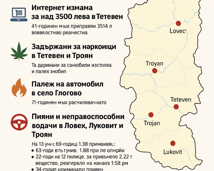 prozshestva 1407251 e1752516747709 Измама, наркотици, катастрофа и кражби в Ловешко