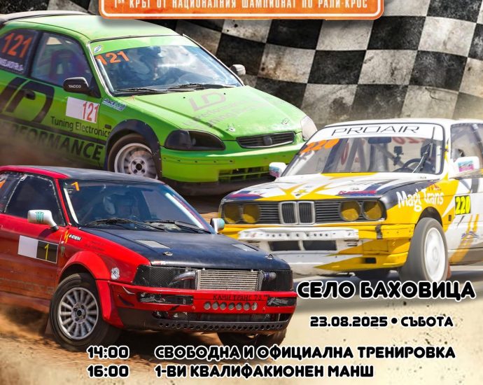 rally bahovica 1908251 На 23 и 24 август 2025 г. край стадиона в Баховица ще се проведе 37-то издание на традиционното рали крос състезание в Ловеч