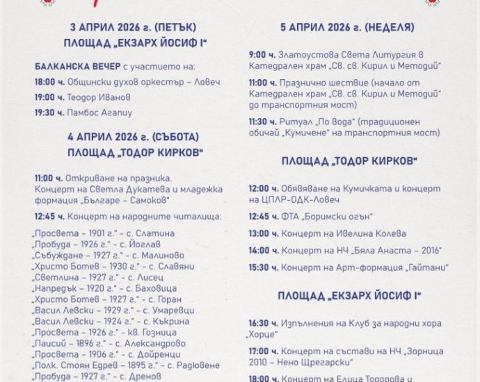 programa cvetnica lovech 310326 Творческа пролет в Ловеч: Детски работилници оживяват Младежкия дом за Цветница